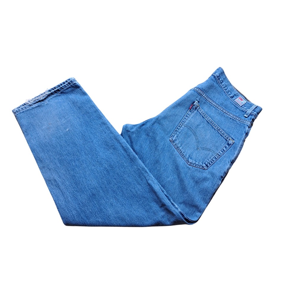 Levi's Dry Goods Jeans Mens 36x31 Blue Fair Distressed Straight Leg Denim - Picture 3 of 16
